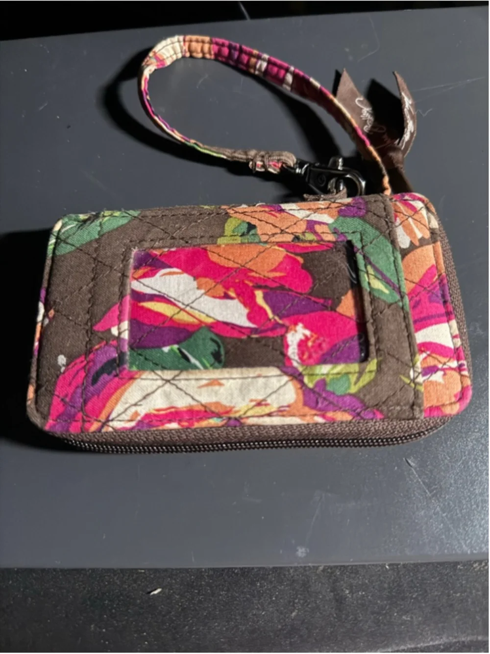 Vera Bradley Floral Brown Multicolor Wallet One Size